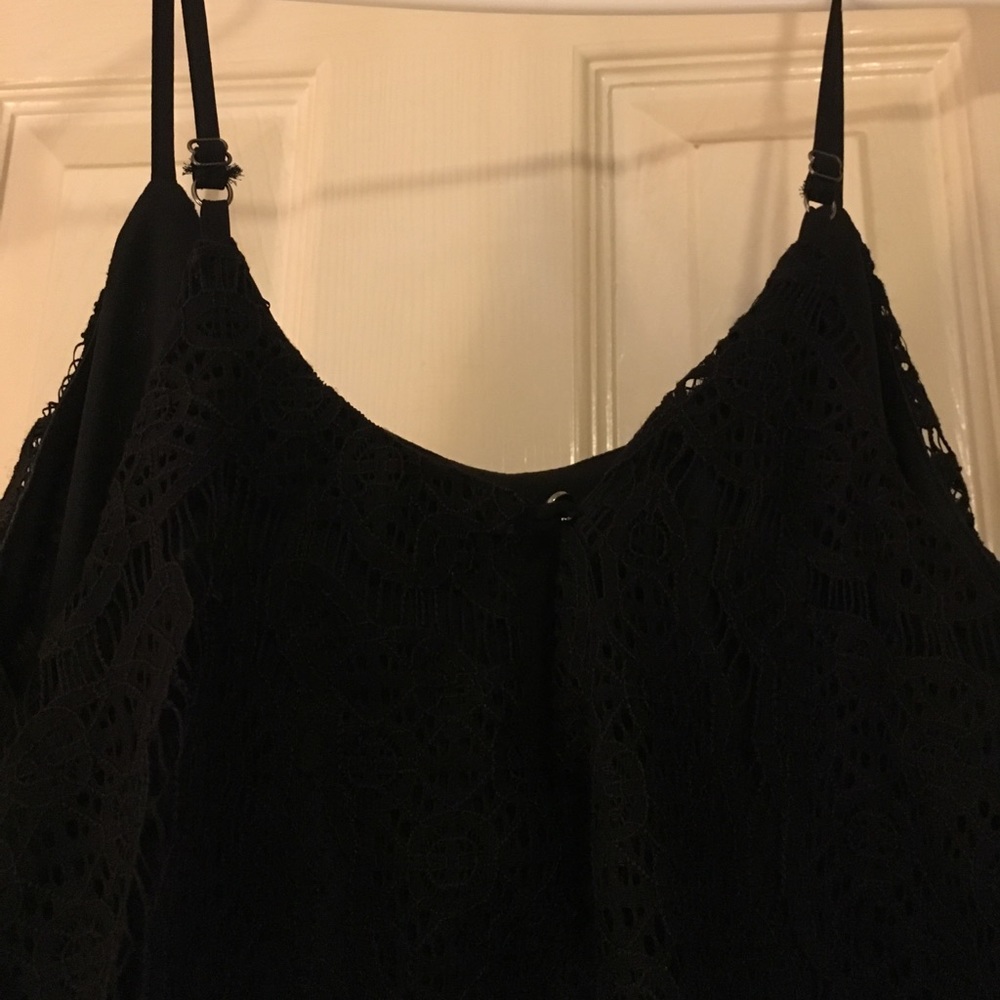 Black Lace 1 piece short romper